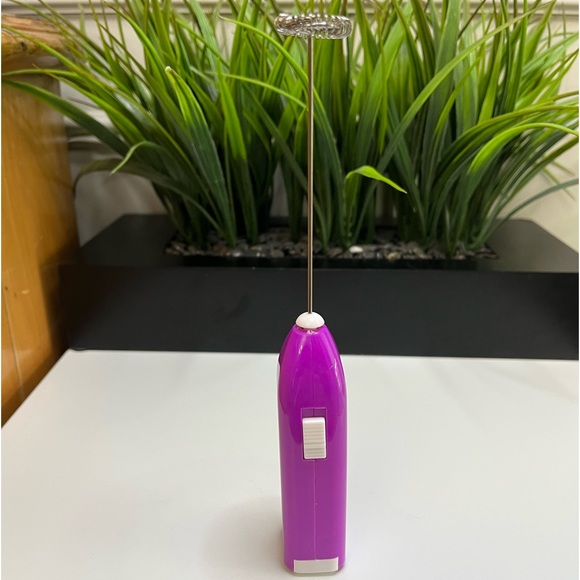 💥NEW Coffee frother milk eggs cappuccino café latte frothy mixer purple battery - Picture 5 of 9